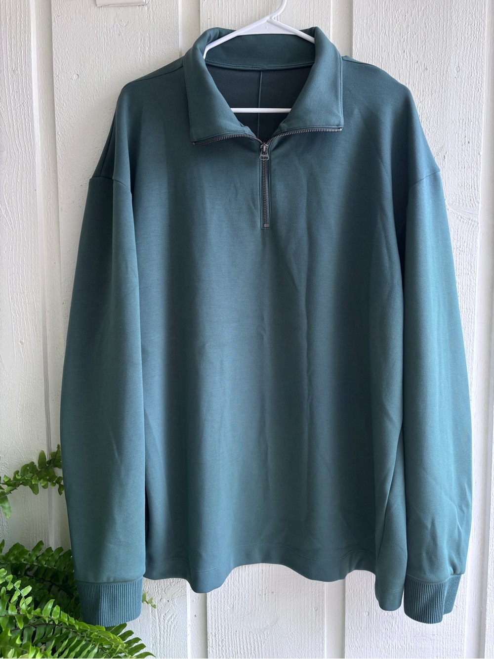 lululemon athletica Men's Teal Zip-Up Pullover